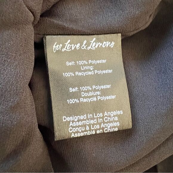 For Love & Lemons Kamara Black Mini Dress Medium NEW MSRP $198 - Picture 10 of 10